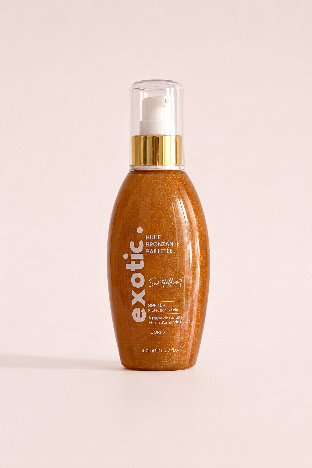 ✨ Huile bronzante pailletée — 150 ml