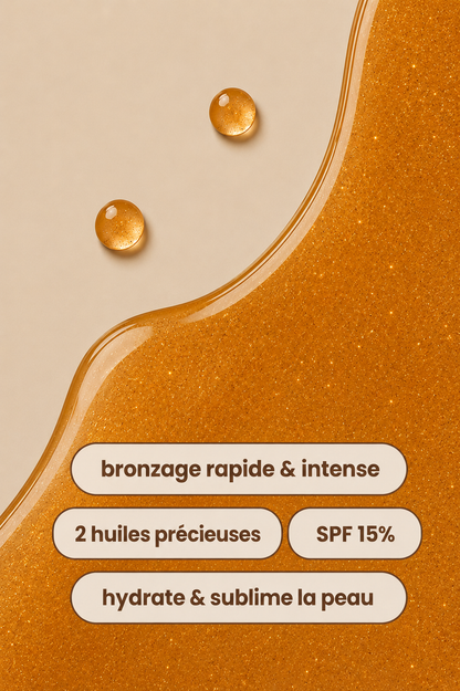 ✨ Huile bronzante pailletée — 150 ml